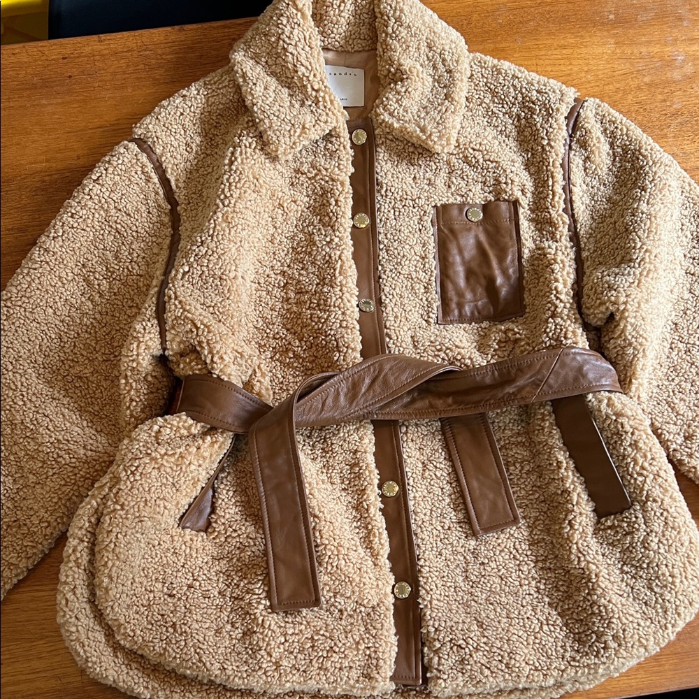 Sandro Tan Sherpa Jacket